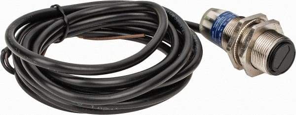 Telemecanique Sensors - Cable Connector, 4m Nominal Distance, Shock and Vibration Resistant, Retroreflective Photoelectric Sensor - 12 to 24 VDC, 500 Hz, Nickel Plated Brass, 46mm Long x 18mm Wide - Apex Tool & Supply