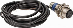 Telemecanique Sensors - Cable Connector, 4m Nominal Distance, Shock and Vibration Resistant, Retroreflective Photoelectric Sensor - 12 to 24 VDC, 500 Hz, Nickel Plated Brass, 46mm Long x 18mm Wide - Apex Tool & Supply
