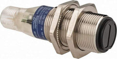 Telemecanique Sensors - 4 Pin M12 Connector, 4m Nominal Distance, Shock and Vibration Resistant, Retroreflective Photoelectric Sensor - 12 to 24 VDC, 500 Hz, Nickel Plated Brass, 2.36 Inch Long x 0.71 Inch Wide - Apex Tool & Supply