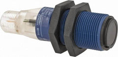 Telemecanique Sensors - 4 Pin M12 Connector, 15m Nominal Distance, Shock and Vibration Resistant, Through Beam Photoelectric Sensor - 12 to 24 VDC, 500 Hz, PBT, 60mm Long x 18mm Wide - Apex Tool & Supply