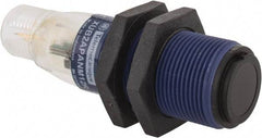 Telemecanique Sensors - 4 Pin M12 Connector, 15m Nominal Distance, Shock and Vibration Resistant, Through Beam Photoelectric Sensor - 12 to 24 VDC, 500 Hz, PBT, 2.36 Inch Long x 0.71 Inch Wide - Apex Tool & Supply