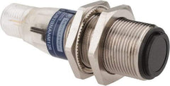 Telemecanique Sensors - 4 Pin M12 Connector, 15m Nominal Distance, Shock and Vibration Resistant, Through Beam Photoelectric Sensor - 12 to 24 VDC, 500 Hz, Nickel Plated Brass, 2.36 Inch Long x 0.71 Inch Wide - Apex Tool & Supply