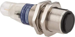Telemecanique Sensors - 4 Pin M12 Connector, 15m Nominal Distance, Shock and Vibration Resistant, Through Beam Photoelectric Sensor - 12 to 24 VDC, 500 Hz, Nickel Plated Brass, 2.36 Inch Long x 0.71 Inch Wide - Apex Tool & Supply