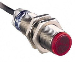 Telemecanique Sensors - Cable Connector, 1m Nominal Distance, Shock and Vibration Resistant, Diffused Photoelectric Sensor - 12 to 24 VDC, 500 Hz, Brass, 62mm Long x 18mm Wide x 7 Inch High - Apex Tool & Supply