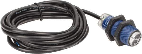 Telemecanique Sensors - Cable Connector, 0.1m Nominal Distance, Shock and Vibration Resistant, Diffused Photoelectric Sensor - 12 to 24 VDC, 500 Hz, PBT, 1.81 Inch Long x 0.71 Inch Wide - Apex Tool & Supply