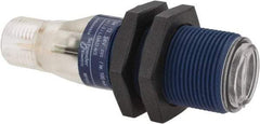 Telemecanique Sensors - 4 Pin M12 Connector, 0.1m Nominal Distance, Shock and Vibration Resistant, Diffused Photoelectric Sensor - 12 to 24 VDC, 500 Hz, PBT, 2.36 Inch Long x 0.71 Inch Wide - Apex Tool & Supply