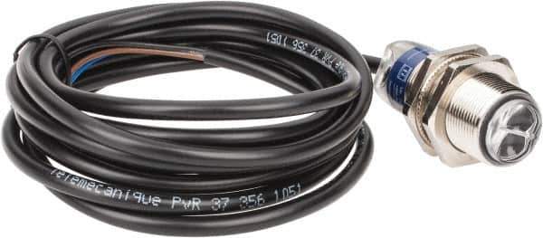 Telemecanique Sensors - Cable Connector, 0.1m Nominal Distance, Shock and Vibration Resistant, Diffused Photoelectric Sensor - 12 to 24 VDC, 500 Hz, Nickel Plated Brass, 1.81 Inch Long x 0.71 Inch Wide - Apex Tool & Supply