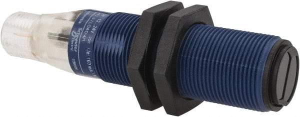 Telemecanique Sensors - 4 Pin M12 Connector, 0.6m Nominal Distance, Shock and Vibration Resistant, Diffused Photoelectric Sensor - 12 to 24 VDC, 500 Hz, PBT, 2.99 Inch Long x 0.71 Inch Wide - Apex Tool & Supply