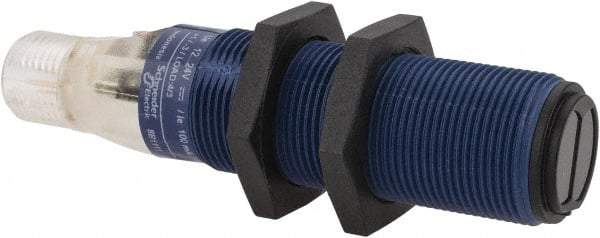 Telemecanique Sensors - 4 Pin M12 Connector, 0.6m Nominal Distance, Shock and Vibration Resistant, Diffused Photoelectric Sensor - 12 to 24 VDC, 500 Hz, PBT, 2.99 Inch Long x 0.71 Inch Wide - Apex Tool & Supply