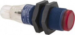 Telemecanique Sensors - 4 Pin M12 Connector, 2m Nominal Distance, Shock and Vibration Resistant, Polarized Retroreflective Photoelectric Sensor - 12 to 24 VDC, 500 Hz, PBT, 2.44 Inch Long x 0.71 Inch Wide - Apex Tool & Supply