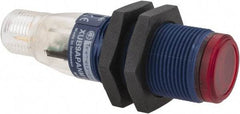 Telemecanique Sensors - 4 Pin M12 Connector, 2m Nominal Distance, Shock and Vibration Resistant, Polarized Retroreflective Photoelectric Sensor - 12 to 24 VDC, 500 Hz, PBT, 2.44 Inch Long x 0.71 Inch Wide - Apex Tool & Supply