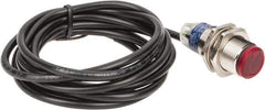 Telemecanique Sensors - Cable Connector, 2m Nominal Distance, Shock and Vibration Resistant, Polarized Retroreflective Photoelectric Sensor - 12 to 24 VDC, 500 Hz, Nickel Plated Brass, 1.89 Inch Long x 0.71 Inch Wide - Apex Tool & Supply