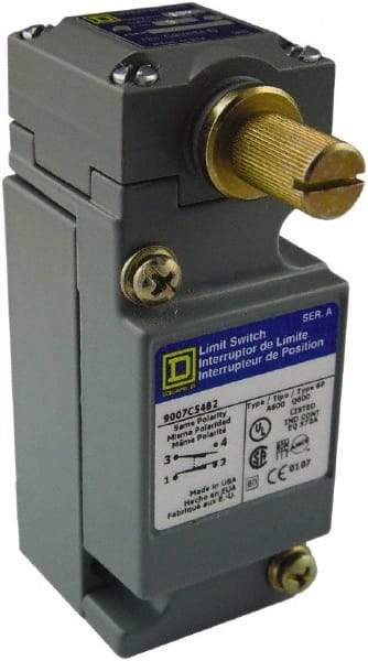 Square D - SPDT, NC/NO, 600 Volt, Screw Terminal, Roller Lever Actuator, General Purpose Limit Switch - Apex Tool & Supply