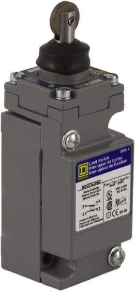 Square D - SPDT, NC/NO, 600 Volt Screw Terminal, Roller Plunger Actuator, General Purpose Limit Switch - 1, 2, 4, 6, 12, 13, 6P NEMA Rating, IP67 IPR Rating - Apex Tool & Supply