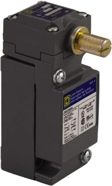 Square D - DPDT, 2NC/2NO, Multiple VAC Levels, Screw Terminal, Rotary Head Actuator, General Purpose Limit Switch - 1, 2, 4, 6, 12, 13, 6P NEMA Rating, IP66 IPR Rating - Apex Tool & Supply