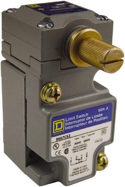 Square D - SPDT, NC/NO, Multiple VAC Levels, Screw Terminal, Rotary Head Actuator, General Purpose Limit Switch - 1, 2, 4, 6, 12, 13, 6P NEMA Rating, IP66 IPR Rating - Apex Tool & Supply