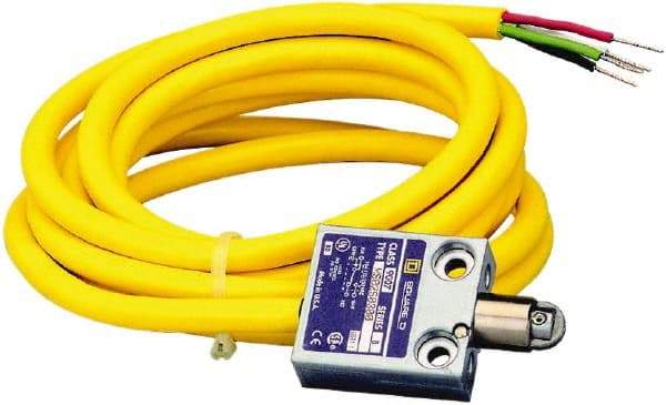 Square D - SPDT, NC/NO, Multiple VDC Levels, Prewired Terminal, Parallel Roller Plunger Actuator, General Purpose Limit Switch - 1, 2, 4, 6, 6P NEMA Rating, IP67 IPR Rating, 80 Ounce Operating Force - Apex Tool & Supply