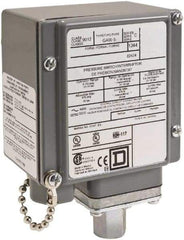 Square D - 4, 13 and 4X NEMA Rated, SPDT, 1.5 to 75 psi, Electromechanical Pressure and Level Switch - Adjustable Pressure, 120 VAC at 6 Amp, 240 VAC at 3 Amp, 250 VDC at 0.27 Amp, 1/4 Inch Connector, Screw Terminal, For Use with 9012G - Apex Tool & Supply