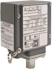Square D - 4, 13 and 4X NEMA Rated, DPDT, 90 to 2,900 psi, Electromechanical Pressure and Level Switch - Fixed Pressure, 120 VAC at 6 Amp, 125 VDC at 0.22 Amp, 240 VAC at 3 Amp, 250 VDC at 0.27 Amp, 1/4 Inch Connector, Screw Terminal, For Use with 9012G - Apex Tool & Supply