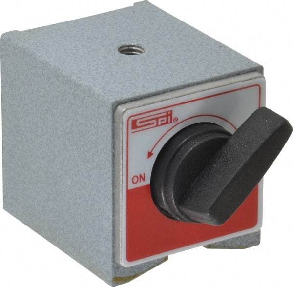 SPI - 2-1/4" Long x 2" Wide x 2-1/8" High Magnetic Indicator Base with On/Off Switch - 160 Lb Magnetic Pull - Apex Tool & Supply