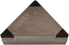 Kennametal - TPG432 MT Grade KB1630 CBN Turning Insert - Uncoated, 60° Triangle, 1/2" Inscr Circle, 3/16" Thick, 1/32" Corner Radius - Apex Tool & Supply