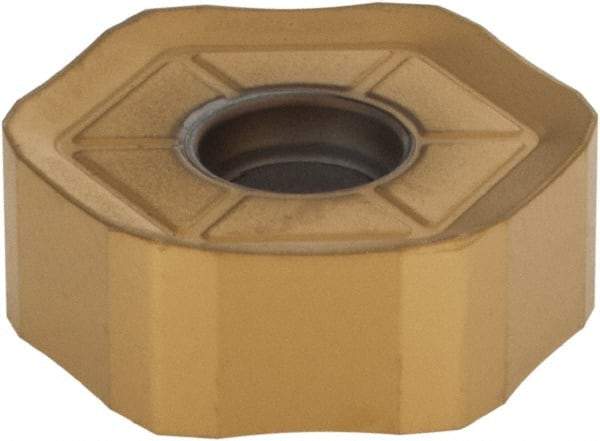 Kennametal - HNGJ535 HD Grade KC725M Carbide Milling Insert - TiN/TiCN/TiN Finish, 0.215" Thick, 5/8" Inscribed Circle, 1.2mm Corner Radius - Apex Tool & Supply