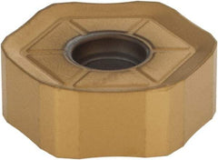 Kennametal - HNGJ535 HD Grade KC725M Carbide Milling Insert - TiN/TiCN/TiN Finish, 0.215" Thick, 5/8" Inscribed Circle, 1.2mm Corner Radius - Apex Tool & Supply