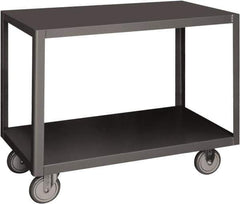 Durham - Mobile Table - Steel, Fixed Leg, Gray, 72" Long x 30" Deep x 30-1/4" High - Apex Tool & Supply