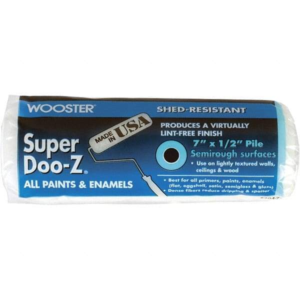 Wooster Brush - 1/2" Nap, 7" Wide Paint Roller Cover - Semi-Rough Texture, Woven - Apex Tool & Supply