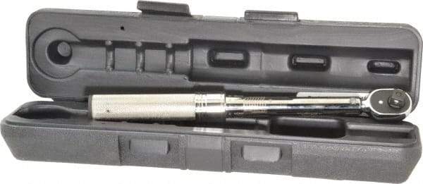 CDI - 3/8" Drive Micrometer Torque Wrench - 4 N/m to 22 N/m Torque, 10-5/32" OAL, 0.12 N/m Graduation, Ratcheting with Reverse Lever Head - Apex Tool & Supply