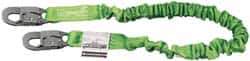 Miller - 6' Long, 310 Lb Capacity, 1 Leg Locking Snap Hook Harness Shock Absorbing Lanyard - 1" Diam, Polyester Webbing, Locking Snap Hook Anchorage Connection - Apex Tool & Supply