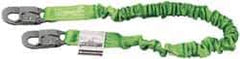 Miller - 6' Long, 310 Lb Capacity, 1 Leg Locking Snap Hook Harness Shock Absorbing Lanyard - 1" Diam, Polyester Webbing, Locking Snap Hook Anchorage Connection - Apex Tool & Supply