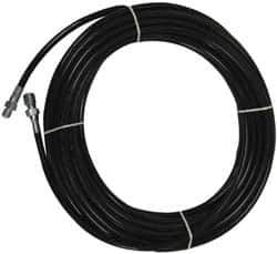Value Collection - 1/4" ID x 1/2" OD, 4,400 Working psi, Black Thermoplastic Polyurethane Sewer Hose - 50' Long, -40 to 160°F - Apex Tool & Supply