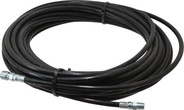 Value Collection - 1/8" ID x 0.3333" OD, 4,800 Working psi, Black Thermoplastic Polyurethane Sewer Hose - 50' Long, -40 to 160°F - Apex Tool & Supply