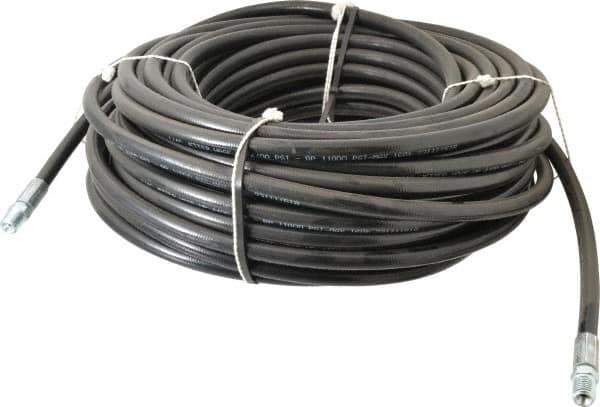 Value Collection - 1/4" ID x 1/2" OD, 4,400 Working psi, Black Thermoplastic Polyurethane Sewer Hose - 100' Long, -40 to 160°F - Apex Tool & Supply