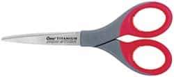 Clauss - 3-1/8" LOC, 7" OAL Titanium Shears - Right Hand, Straight Handle, For General Purpose Use - Apex Tool & Supply
