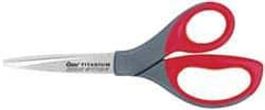 Clauss - 3-1/2" LOC, 8" OAL Titanium Shears - Right Hand, Straight Handle, For General Purpose Use - Apex Tool & Supply