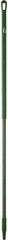 Vikan - 59 x 1-1/4" Fiberglass Squeegee Handle - European Threaded Connection, Green - Apex Tool & Supply