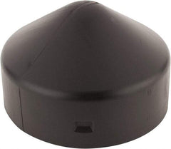 Eagle - 7-1/2" Wide x 7-1/2" Deep x 7-1/2" High, 6-5/8" Bollard Cap - Black, HDPE, 1 Lb, Smooth Surface - Apex Tool & Supply