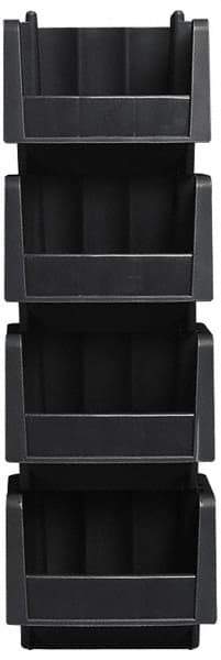 Akro-Mils - 8-7/8" Deep, Black Polypropylene Hopper Stacking Bin - 5" High x 6-5/8" Wide x 8-7/8" Long - Apex Tool & Supply