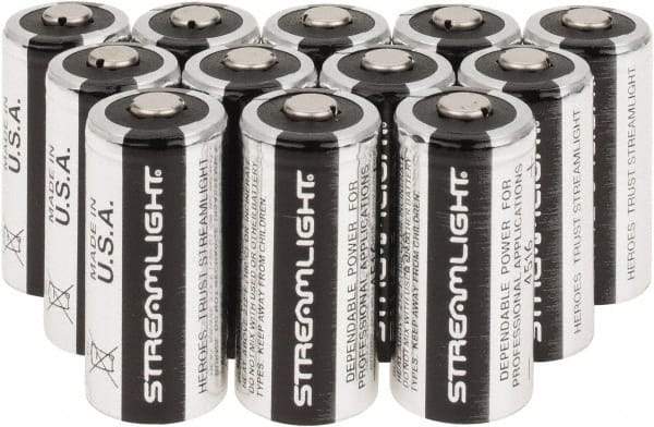 Streamlight - Size 123A, Lithium, 12 Pack, Standard Battery - 3 Volts - Apex Tool & Supply