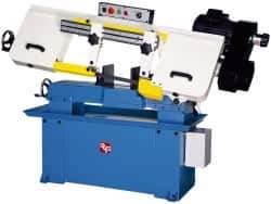 Rong Fu - 5 x 16" Max Capacity, Manual Variable Speed Pulley Horizontal Bandsaw - 95 to 402 SFPM Blade Speed, 110 Volts, 45°, 1.5 hp, 1 Phase - Apex Tool & Supply
