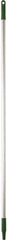 Vikan - 59 x 1" Aluminum Squeegee Handle - European Threaded Connection, Green - Apex Tool & Supply