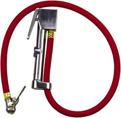 Milton - 160 Max psi Closed Check Aluminum/EPDM Inflator Gauge - Ball Foot with Clip Chuck, 1/4 FNPT, 10 to 160 psi Pressure Range - Apex Tool & Supply