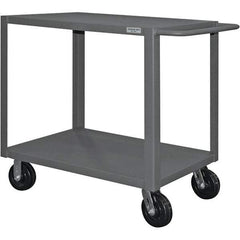 Durham - 4,000 Lb Capacity, 30" Wide x 48" Long x 37-1/2" High Heavy Duty Service Cart - 2 Shelf, Steel - Apex Tool & Supply