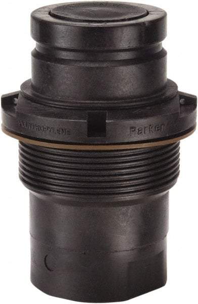 Parker - 1" Nominal Flow, 1 Thread, Nonspill Quick Disconnect Coupling - 60 Max psi, 40 to 140°F, Polypropylene Coupling, Fluorocarbon O-Ring - Apex Tool & Supply