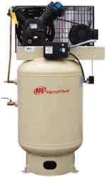 Ingersoll-Rand - 10 hp, 120 Gal Stationary Electric Vertical Air Compressor - Three Phase, 175 Max psi, 35 CFM, 230 Volt - Apex Tool & Supply