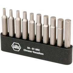 Wiha - 10 Piece, 1/4" Drive Screwdriver Power Bit Set - 1/4" Hex - Apex Tool & Supply