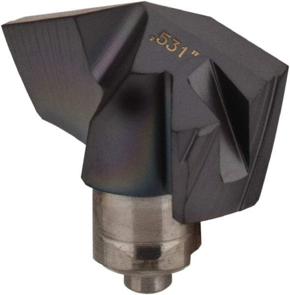Iscar - Series ICP-2M, 13.49mm Diam Grade IC908 140° Replaceable Drill Tip - Carbide, TiAlN Finish, 13 Seat Size - Apex Tool & Supply