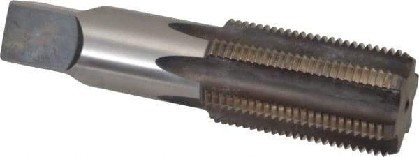 Hertel - 1-3/4 - 8 UNS 6 Flute Bright Finish High Speed Steel Straight Flute Standard Hand Tap - Bottoming, Right Hand Thread, 7" OAL, 3-9/16" Thread Length, H6 Limit, Through Coolant - Apex Tool & Supply